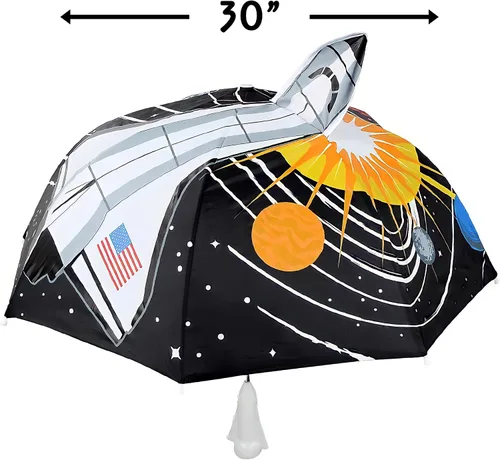 Miniatura 4 de Rhode Island Novelty Paraguas de nave espacial de 30 pulgadas para niños