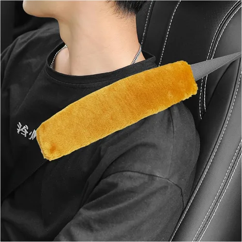 Miniatura 16 de Ziciner Paquete de 2 fundas para cinturón de seguridad de automóvil con almohadillas para hombros, cubiertas universales suaves de piel de oveja Rojo