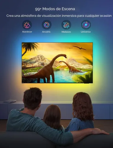 Miniatura 5 de Govee Retroiluminación LED para TV, tira de luces LED inteligentes RGBIC para televisores de 55 a 65 pulgadas, control de aplicación Bluetooth