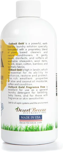 Miniatura 2 de Lavadora de lana Outback Gold, 16 oz, compatible con lavadoras de carga frontal, a base de plantas, sin perfume, sin fragancia, detergente de pH