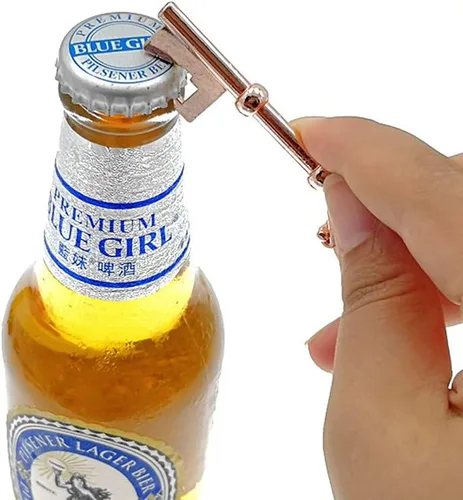 Miniatura 7 de ALIMITOPIA 50 piezas de abrebotellas con llave de esqueleto, despedida de soltera, boda, fiesta, recuerdo, regalo con etiqueta de acompañante y Oro