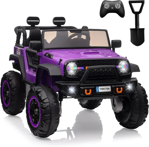 Miniatura 9 de Auto de juguete de 24 V, control remoto, 4 ruedas, auto eléctrico para niños pequeños, niños y niñas, vehículo motorizado de 2 plazas, color negro