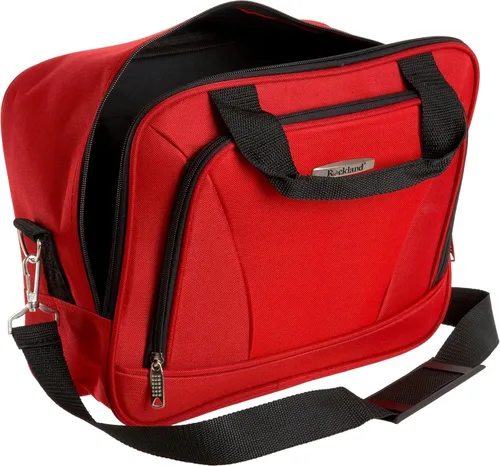 Miniatura 5 de Rockland juego de 4 piezas de valijas con ruedas y bolsas para viaje, Rojo), F32-RED