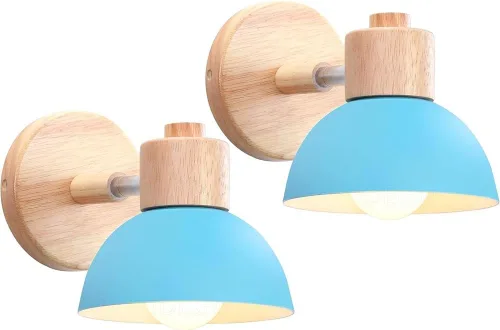 Miniatura 18 de Adjustable Scandinavian Wall Lamp E27 Lighting Fixture Retro Industrial Style for Bedroom Living Room Hallway(Amarillo,1 Pieza)