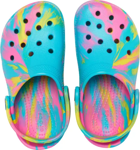 Miniatura 4 de Zuecos Crocs clásicos con diseño de teñido anudado marmoleado (para niños)