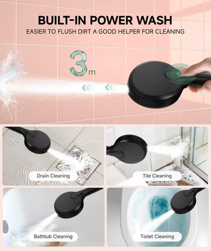 Miniatura 5 de SunCleanse Cabezal de ducha filtrado con mango portátil, cabezal de ducha desmontable de 9 configuraciones de rociado con filtros, cabezal de ducha