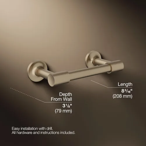 Miniatura 3 de Soporte purista para papel higiénico, K-14377-BV Bronce pulido vibrante