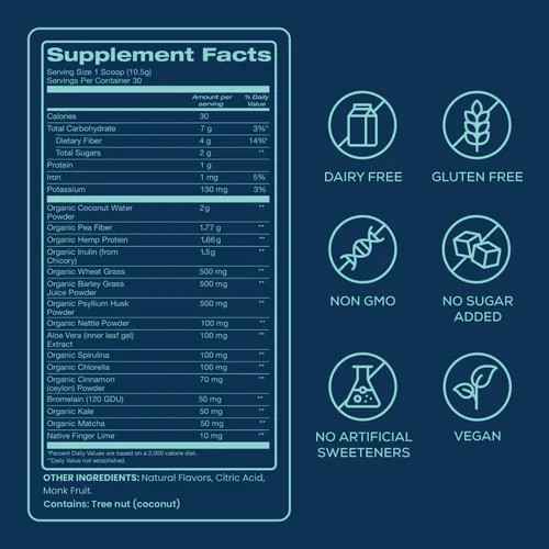 Miniatura 7 de Bondi Pure - Bebida diaria de salud y desintoxicación - Promueve la salud intestinal y el apoyo energético durante una limpieza o ayuno intermitente