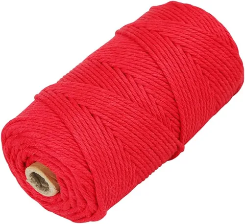 Miniatura 57 de Cordón de algodón para macramé, hilo torcido de 4 capas, cuerda de algodón natural, suministros perfectos de macramé, para hacer soportes colgantes