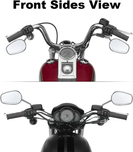 Miniatura 4 de SLMOTO Espejos retrovisores cromados aptos para Harley Touring FLHT FLHR Road King FLHTC CLASSIC SPORTSTER XL 1200 883 FLSTC FLSTF