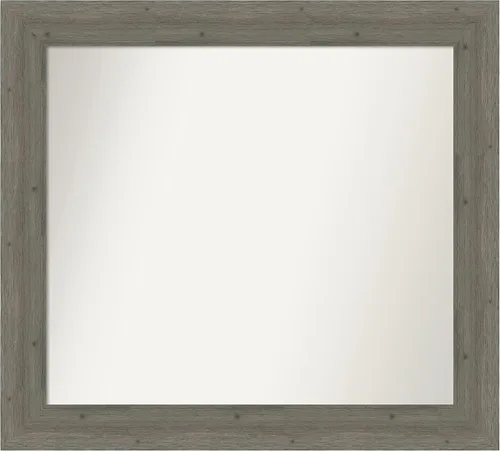 Miniatura 23 de Amanti Art Espejo de baño gris para sobre el fregadero, 27 x 27 pulgadas, espejo de tocador cuadrado gris, marco de madera rústica de campo medio