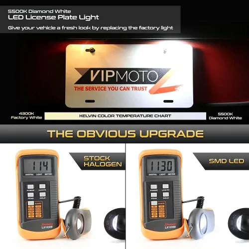 Miniatura 3 de VIPMOTOZ Luz LED SMD Blanca Brillante para Placa de Matrícula Compatible con Ford F150 F250 F350 Super Duty Ranger Pickup Explorer Bronco Excursion
