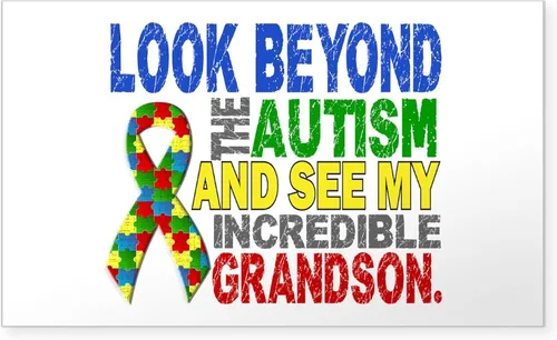 Miniatura 7 de CafePress Pegatina rectangular de alerta de autismo para parachoques