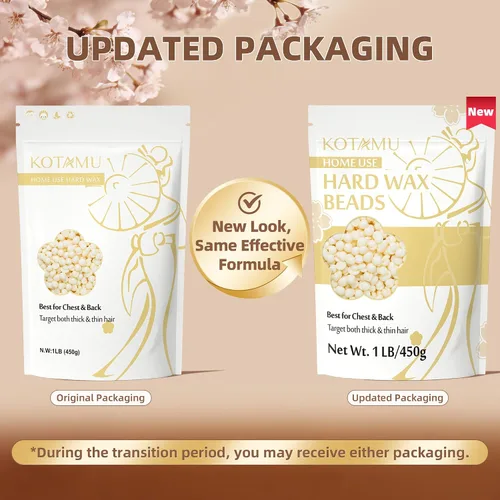Miniatura 2 de KOTAMU - Perlas de cera dura para depilación - 1 lb, fórmula para piel sensible y cabello grueso, para todo el cuerpo, cara, pecho, espalda, Blanco