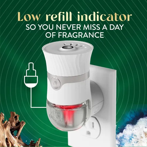 Miniatura 11 de Air Wick Vibrante repuesto de aceite perfumado para enchufar, infundido con aceites esenciales, ambientadores enchufables para el hogar, madera azul