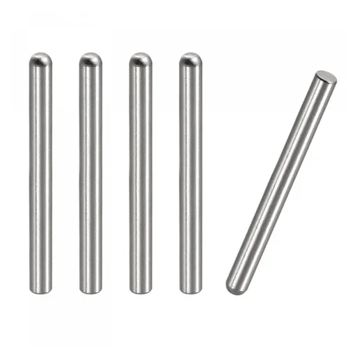Miniatura 11 de uxcell Pasadores de clavija de 0.197 x 1.969 in, 5 piezas de acero inoxidable 304 de cabeza redonda plana biselada, pasadores de litera, pasadores
