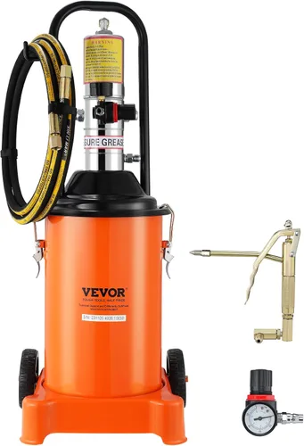 VEVOR Bomba de grasa, bomba de grasa de aire de 3 galones con manguera de alta presión de 13 pies y pistola de engrase, bomba de grasa neumática de