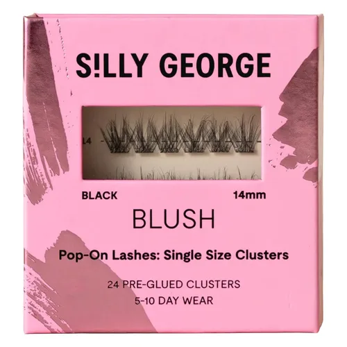 Silly George Pestañas emergentes de un solo tamaño, kit de racimo de pestañas postizas prepegadas en 1 paso, extensiones de aspecto natural, paquete