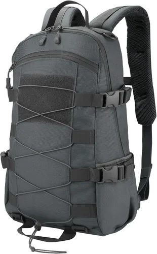 Mochila táctica pequeña de 25 litros para senderismo, camping, senderismo, caza, paquete Molle para hombres y mujeres, gris Negro