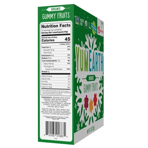 Miniatura 2 de YumEarth - Paletas de gomitas orgánicas festivas 15 unidades Caja amigable para alérgicos, sin colorantes, sin gluten, sin transgénicos Gomitas