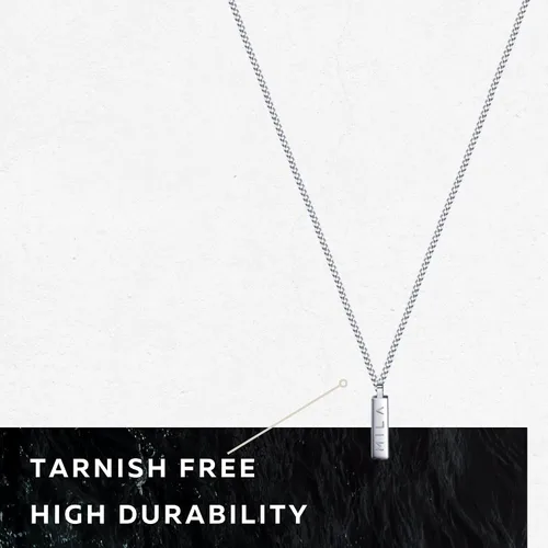Miniatura 6 de Collar para hombre Collar con colgante en L Unisize L cadena de acero inoxidable para hombres y mujeres, collares geniales, cadena alternativa