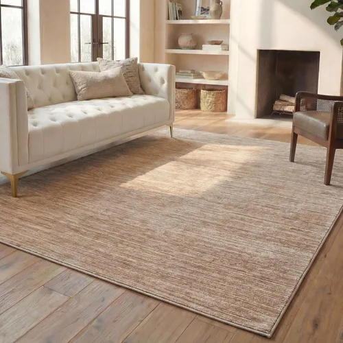 Miniatura 12 de SAFAVIEH - Alfombra de 8x10 pies, colección Vision, diseño moderno en tonos ombré, color marrón claro, no suelta pelusa y fácil de limpiar, ideal
