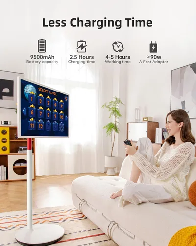 Miniatura 8 de KTC MegPad 32" Smart TV portátil, monitor de TV portátil con pantalla táctil 4K, Android 13 Google EDLA certificado 8G RAM+128G almacenamiento, CPU