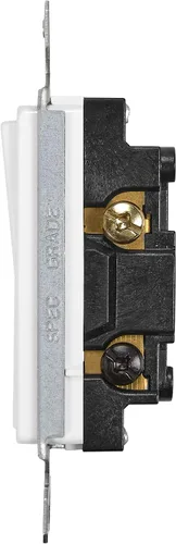 Miniatura 8 de Maxxima Interruptor decorativo de pared de 3 vías/un solo polo, 15 A de encendido/apagado suave al tacto, blanco, reemplazo de interruptor de pared