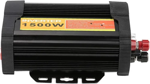 Miniatura 6 de Qiilu Inversor de corriente para automóvil de 1500 W, 12 V CC a 110 V CA, 1500 W, compatible con automóvil, negro, 1 paquete