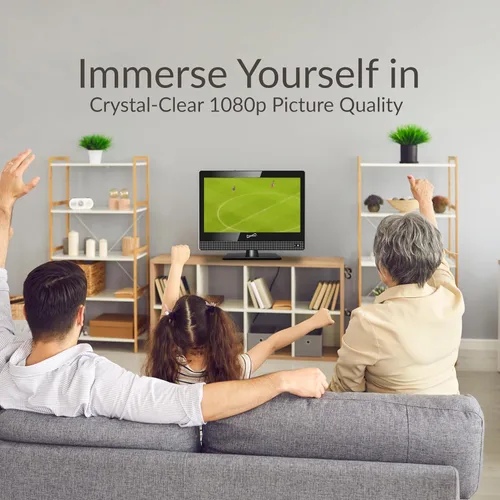 Miniatura 4 de Supersonic SC-1520VTV TV 15.6 pulgadas Smart AC/DC LED TV alimentado por VIDAA, 1080p, WiFi, altavoces incorporados, USB, 3 x HDMI ARC, para cocina
