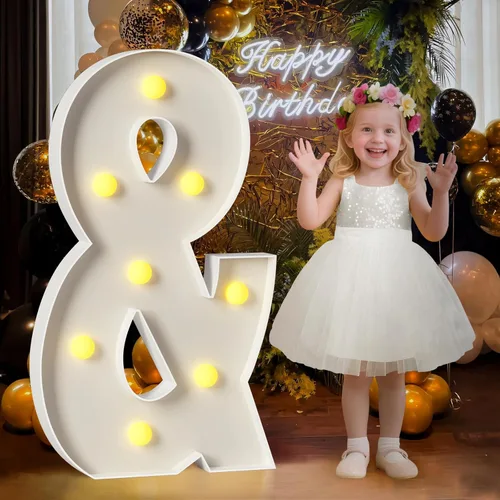 Letras de marquesina de 3 pies y letras grandes iluminadas de 3 pies de alto con luces, letra grande para boda, compromiso, graduación, decoraciones