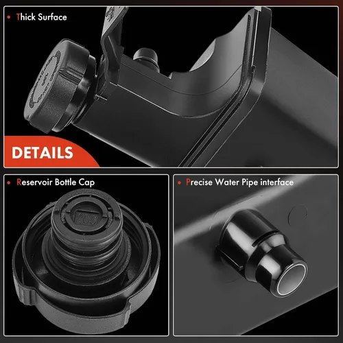 Miniatura 6 de Tanque de recuperación de expansión de refrigerante del motor A-Premium - Con sensor y tapa [DOHC, 6Cyl 2.2 2.5 2.8 3.0L] Compatible con BMW