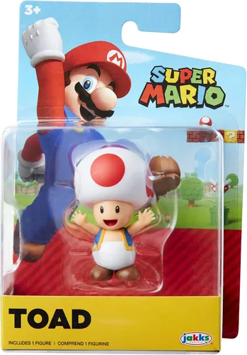 Miniatura 3 de Super Mario Figura de acción de juguete coleccionable de sapo rojo de 2.5 pulgadas