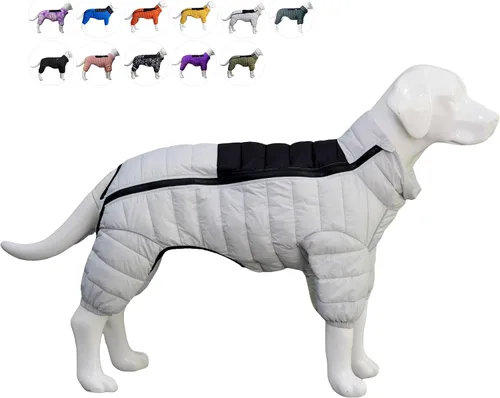 Miniatura 14 de ArmyGreen Abrigo para Perros - Chaleco reflectante cálido para perros pequeños, medianos y grandes, impermeable, resistente al viento, con Verde