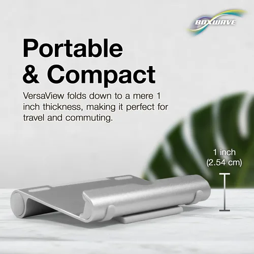 Miniatura 7 de BoxWave Soporte y soporte compatible con Xiaomi 12S Ultra - Soporte de aluminio VersaView, portátil, multiángulo de visión resistente