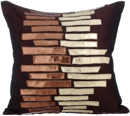 Miniatura 23 de The HomeCentric Fundas de almohada, fundas de cojín decorativas marrones para sofá de 16 x 16 pulgadas (15.7 x 15.7 in), cojines jacquard, 7. Marrón
