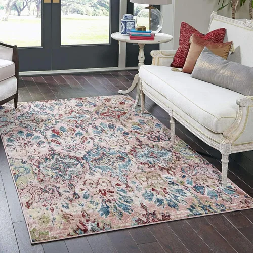 Miniatura 15 de Unique Loom Sumter Collection - Alfombra de área Brewton (2 pies x 6 pies, azul marino/azul)