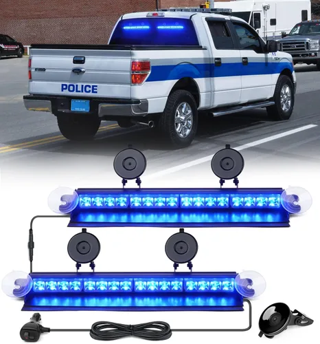 Miniatura 17 de Xprite Luces Estroboscópicas de Emergencia Ámbar para Tablero, Luz Intermitente Interior del Parabrisas con Ventosas para Camiones de Construcción