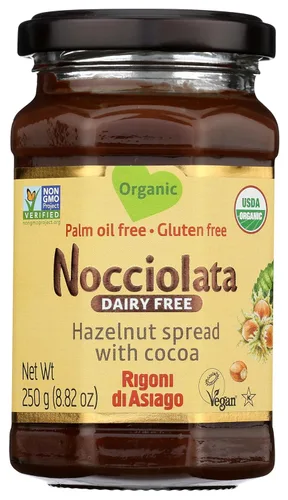 Miniatura 7 de Rigoni di Asiago Nocciolata Orgánica Crunchy de Avellana y Cacao Triturada Gluten Free Sin Aceite de Palma, 8.82 oz (Paquete de 1)