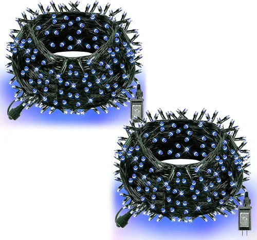 Miniatura 21 de Dazzle Bright - Guirnalda de luces de Navidad para exteriores, 1000 luces LED de 328 pies, enchufe de luz de hada con control remoto, 8 modos