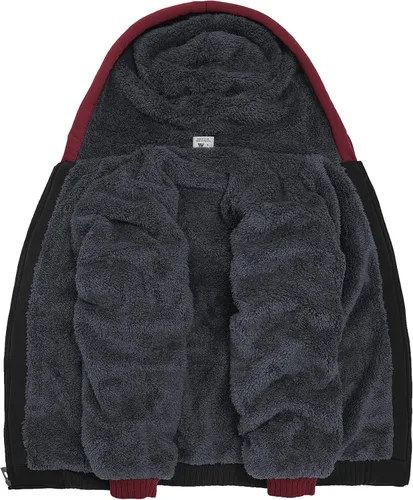 Miniatura 118 de GEEK LIGHTING Sudadera con capucha y cremallera para hombre, forro polar, chaqueta gruesa con capucha para invierno, cálida sudadera atlética