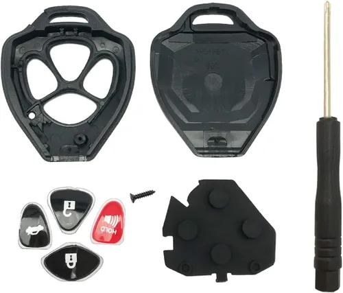 Carcasa de reemplazo de 4 botones sin corte para llave y control remoto para Toyota Scion TC RAV4 2008-2013 Avalon 2007-2011 Camry 2008-2013 Corolla