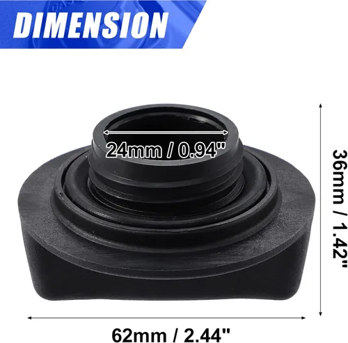 Miniatura 3 de Tapa negra del depósito de combustible del motor, cubierta de tapón de llenado de gasóleo para reemplazar 15255-1P010 15255-1P110 para Nissan 370Z