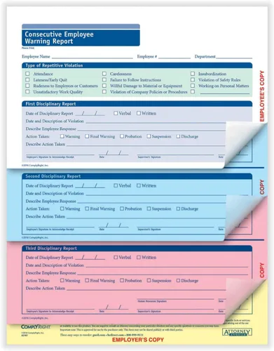 Miniatura 3 de ComplyRight Formulario de evaluación de desempeño 8-1/2" x 11" Gestión de recursos humanos y empleados Paquete de 50