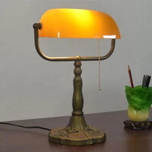 Miniatura 6 de Lámpara de mesa tradicional de Bankers, luces de escritorio de lectura para dormitorio, mesita de noche, oficina, interruptor de cadena, base
