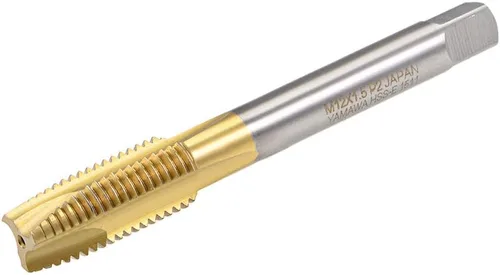 Miniatura 11 de uxcell Tapón de punta en espiral roscado M8 x 1 rosca, roscas de tierra H2 3 flautas, acero de alta velocidad HSS 6542, recubierto de titanio