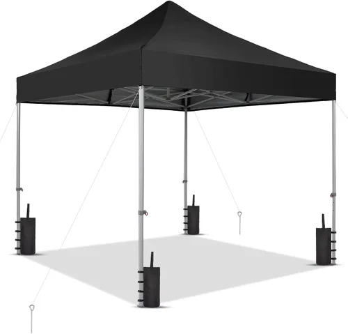 Miniatura 10 de GDY Tienda de campaña plegable Steeple de 10 x 10 pies para exteriores, kioscos plegables instantáneos portátiles comerciales, toldos de tubo