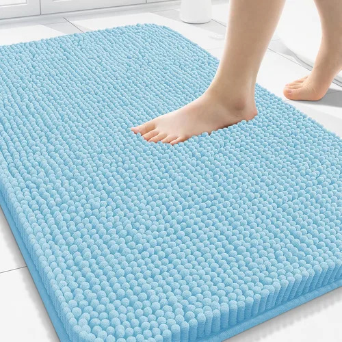 Miniatura 189 de Arotive Alfombras de baño de felpilla extrasuaves y absorbentes, de 24 x 16 pulgadas, lavables a máquina, parte trasera de goma antideslizante
