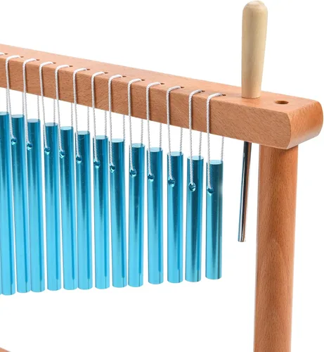 Miniatura 3 de Campana de Viento de Mesa de 20 Tonos, Campanilla, Instrumento de Percusión Musical con Mazo, Azul