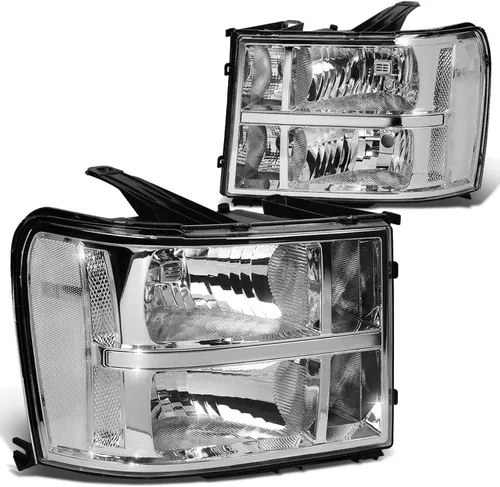Miniatura 14 de DNA MOTORING Par de faros estilo OE Compatible con GMC Sierra 1500 07-13/Sierra 2500 HD 3500 HD 07-14, Negro/Ámbar, HL-OH-SIE07-BK-AM